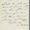 Nathaniel Parker Willis to Miss Porter, autograph note signed