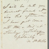 Nathaniel Parker Willis to Miss Porter, autograph note signed