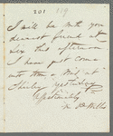 Nathaniel Parker Willis to Miss Porter, autograph note signed