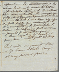 [D. H. W.?] to Miss Porter, autograph letter signed