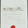 Captain W[arton?] to Jane Porter, letter cover (empty)