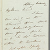[D. W. -----?] to Miss Porter, autograph letter signed
