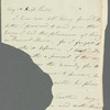 Unidentified sender to Miss Porter, autograph letter (incomplete)