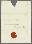 Unidentified sender to Jane Porter, letter cover (empty)