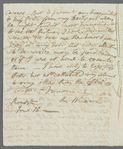 Unidentified sender to unidentified recipient, autograph letter (incomplete)