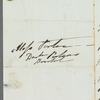 Unidentified sender to Jane Porter, autograph note