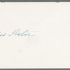 Unidentified sender to Miss Porter, envelope (empty)