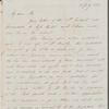 Unidentified sender to "My dear sir," letter (copy)