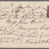Unidentified sender to Jane Porter, envelope (empty)
