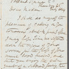 William Ogilvie Porter to "Dear Madam," autograph letter signed