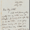 [J. ? G?] Porter to Jane Porter, autograph letter signed