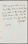 [J. ? G?] Porter to Jane Porter, autograph letter signed
