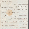 Alfred Turner to John Shephard, autograph letter signed