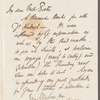 Sir James Emerson Tennent to Jane Porter, autograph letter signed