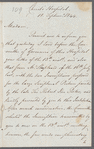 George Trollope to Jane Porter, autograph letter signed