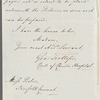 George Trollope to Jane Porter, autograph letter signed