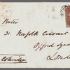 William Hart Coleridge to Jane Porter, autograph letter signed
