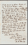 William Hart Coleridge to Jane Porter, autograph letter signed