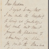 Josiah Forshall to Jane Porter, autograph letter signed