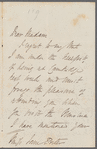 Josiah Forshall to Jane Porter, autograph letter signed