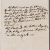Jane Porter to Dominic Charles Colnaghi, autograph letter (copy)