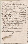 Jane Porter, autograph memo