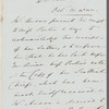 George Edward Anson to Jane Porter, autograph letter third person