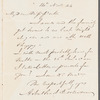 Arbuthnot Emerson to Jane Porter, autograph letter signed