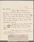 Robert Shelton Mackenzie to Jane Porter, autograph letter signed