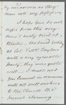 John Shephard to Jane Porter, autograph letter signed