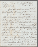 Samuel Bromhead to Jane Porter, autograph letter signed