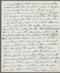 Samuel Bromhead to Jane Porter, autograph letter signed