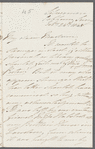 Miss Addington to Jane Porter, autograph letter signed