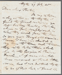 Charles Kelsall to Jane Porter, autograph letter signed