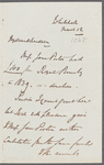 Robert Peel to George Hamilton Gordon, Lord Aberdeen, autograph letter signed