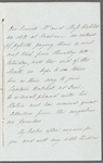 Harriet Shephard to Jane Porter, autograph letter signed