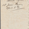 Adelaide Taylor to Jane Porter, autograph letter signed