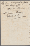 Adelaide Taylor to Jane Porter, autograph letter signed