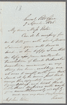 Sir James Campbell to Jane Porter, autograph letter signed