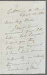 John Philippart to Jane Porter, autograph letter signed