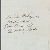 John Philippart to Jane Porter, autograph letter signed