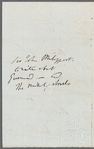 John Philippart to Jane Porter, autograph letter signed