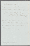 Francis Augustus Burdett Bonney to Jane Porter, autograph letter signed