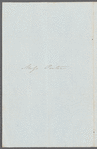 Francis Augustus Burdett Bonney to Jane Porter, autograph letter signed