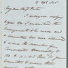 Sir Peter Laurie to Jane Porter, autograph letter signed