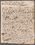 Jane Porter to John Backington [?], autograph letter (copy)