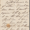 Georgiana Fitzroy to Jane Porter, autograph letter signed