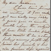 Henrietta E. Erskine to Jane Porter, autograph letter signed