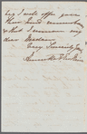 Henrietta E. Erskine to Jane Porter, autograph letter signed