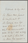 Robert Peel to John Shephard, autograph letter third person